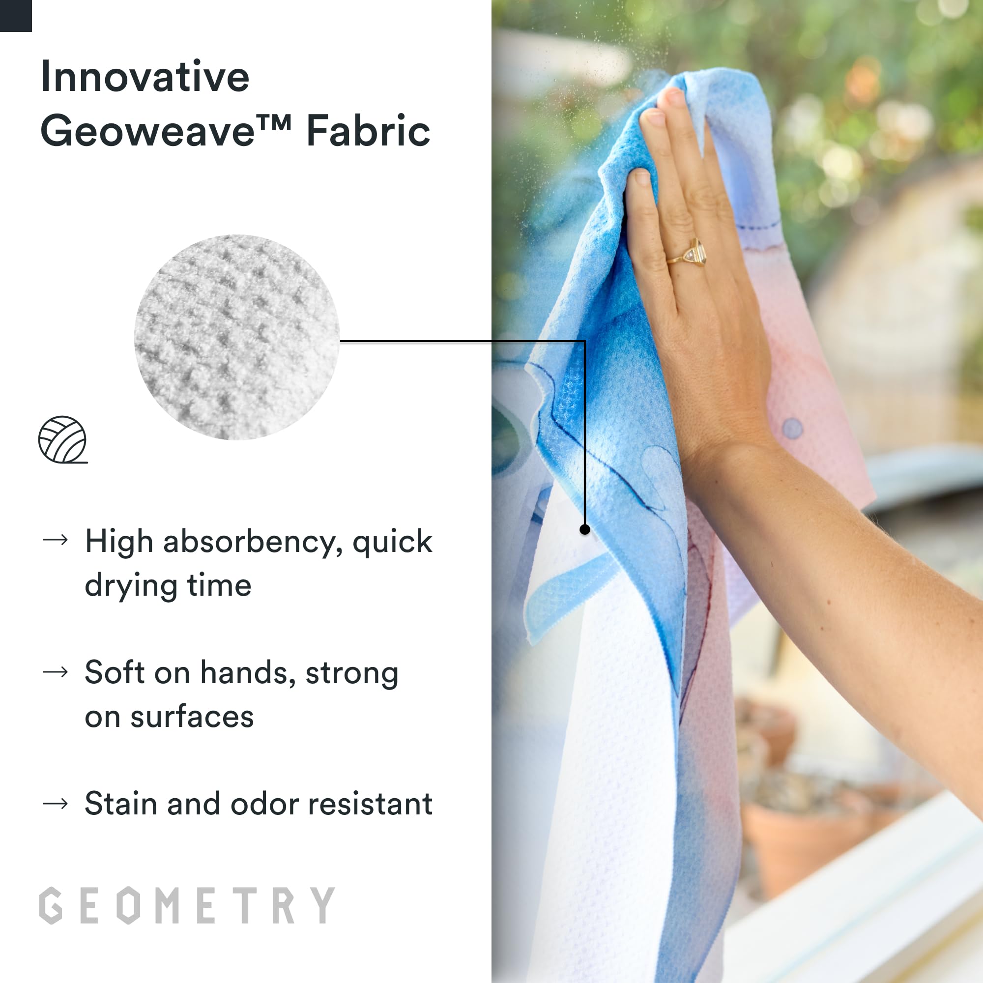 GEOMETRY torchon utilisé pour sécher la vaisselle efficacement