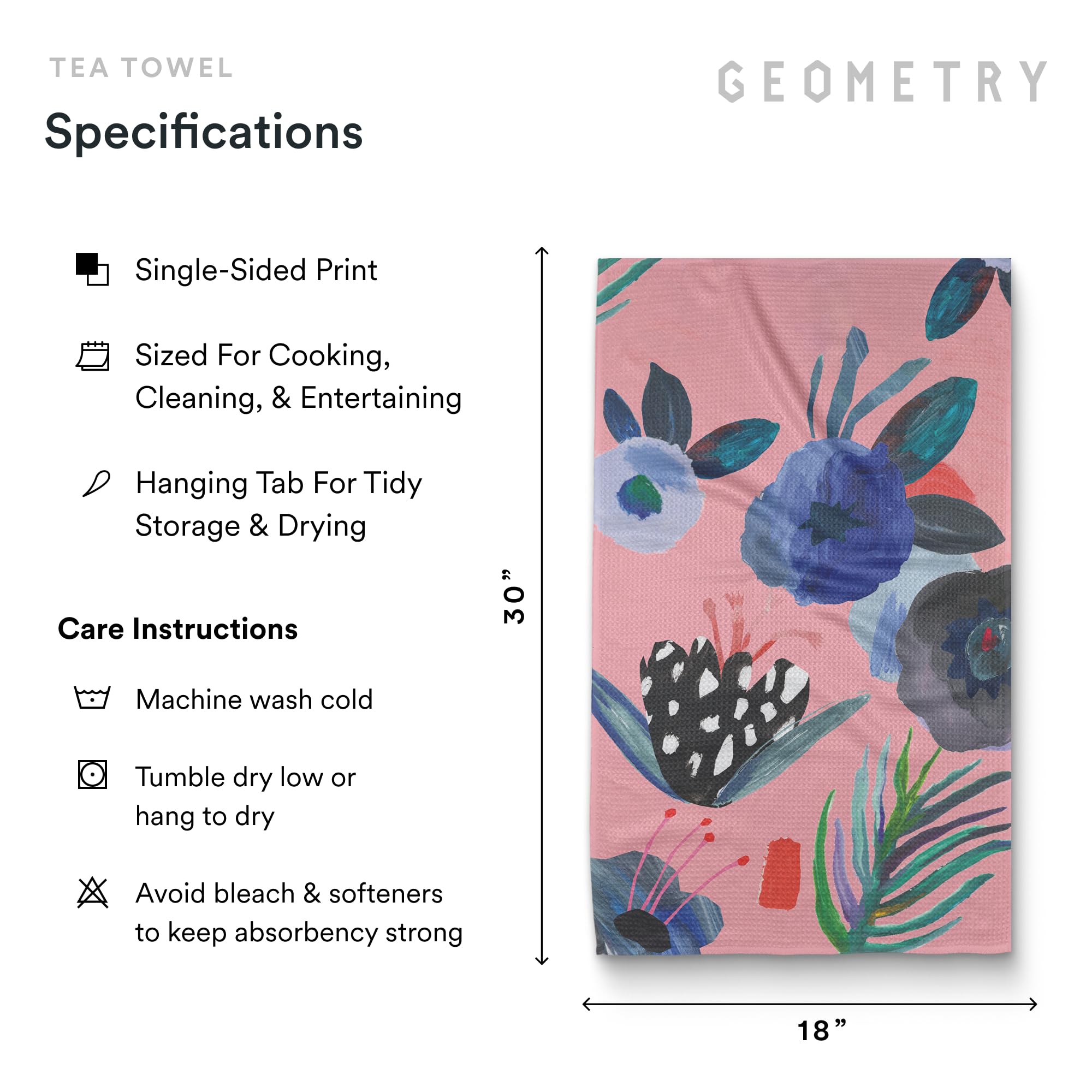 GEOMETRY étiquette indiquant matériaux post-consommation durables