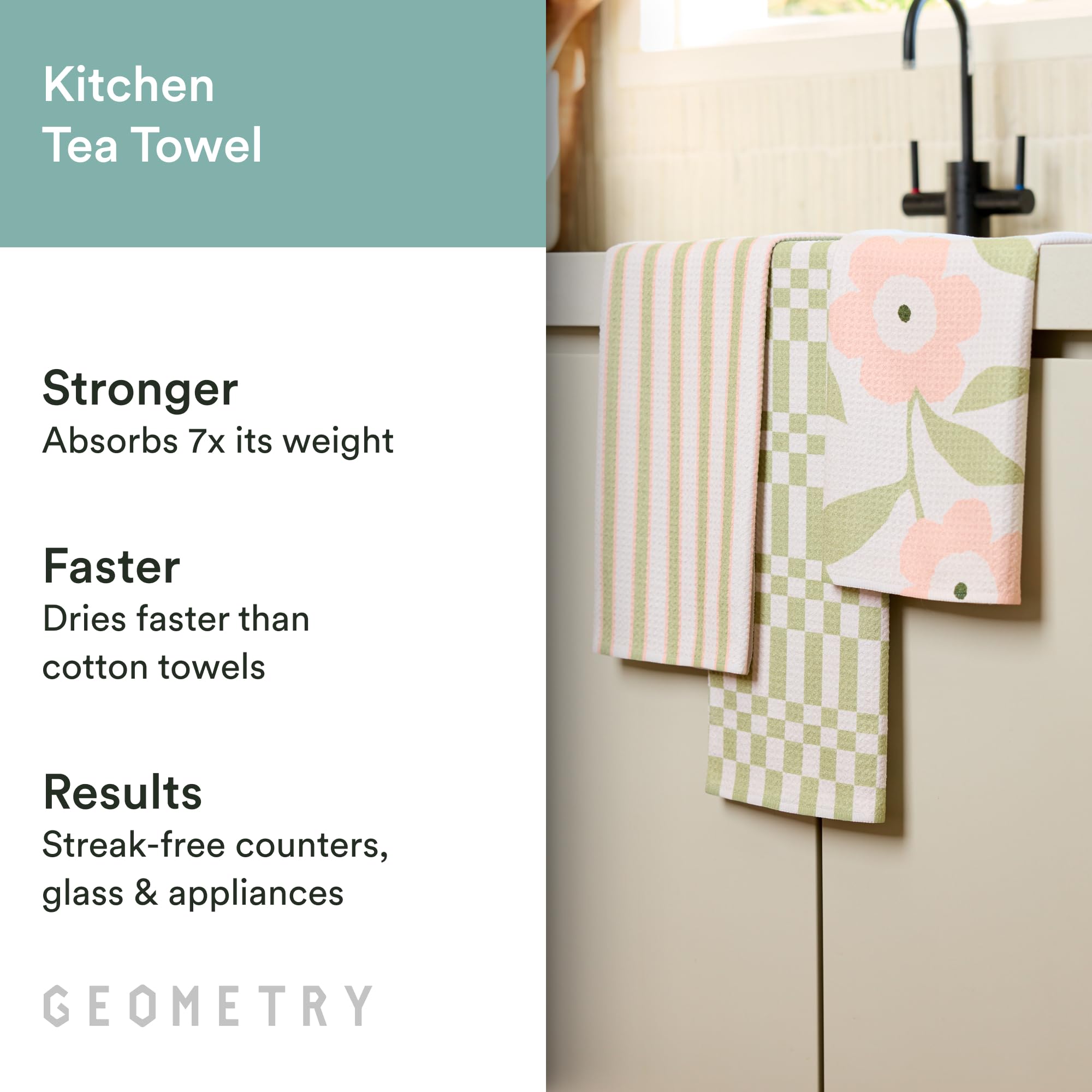 GEOMETRY gros plan tissu Geoweave montrant texture absorbante et douce