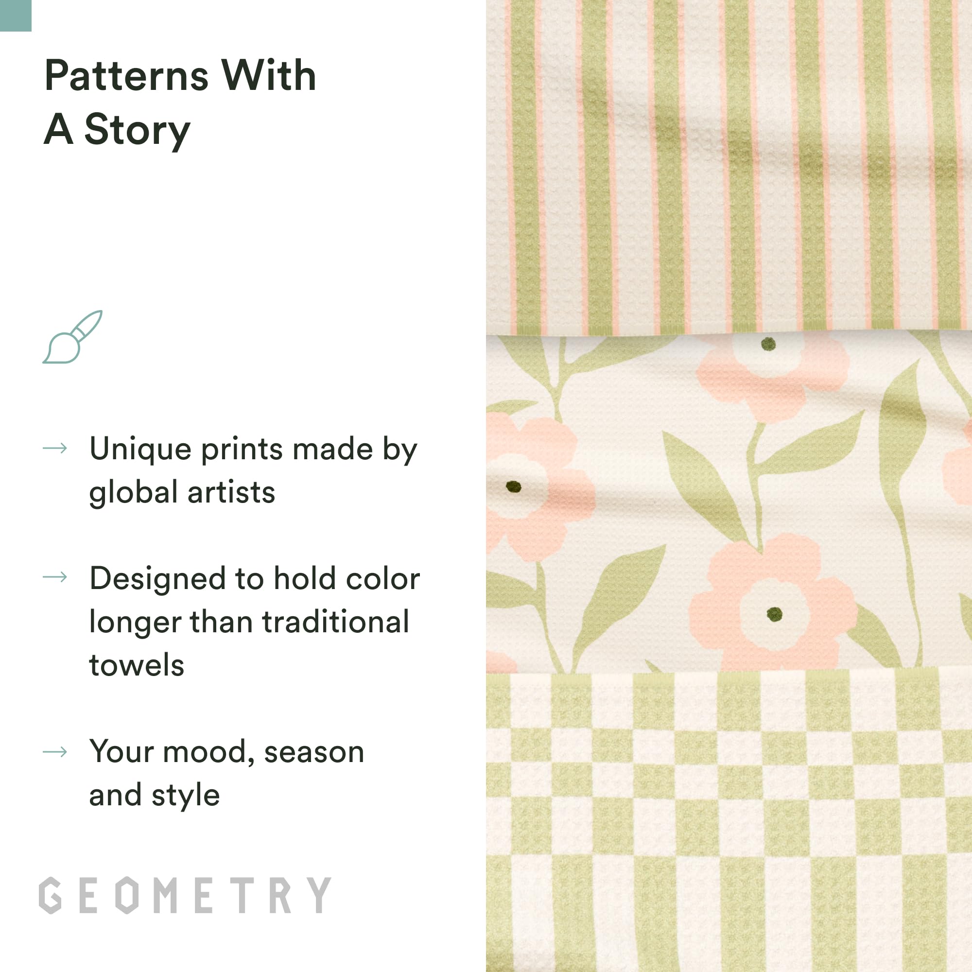 GEOMETRY torchon plié pour comparer taille et proportions pratiques