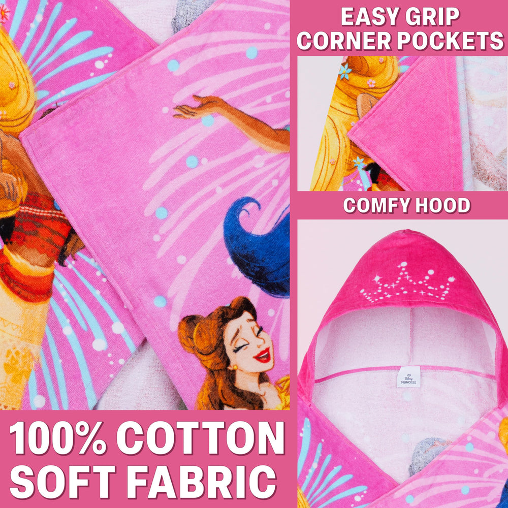 Get Trend capuche imprimée Princesses pour un séchage facile et ludique