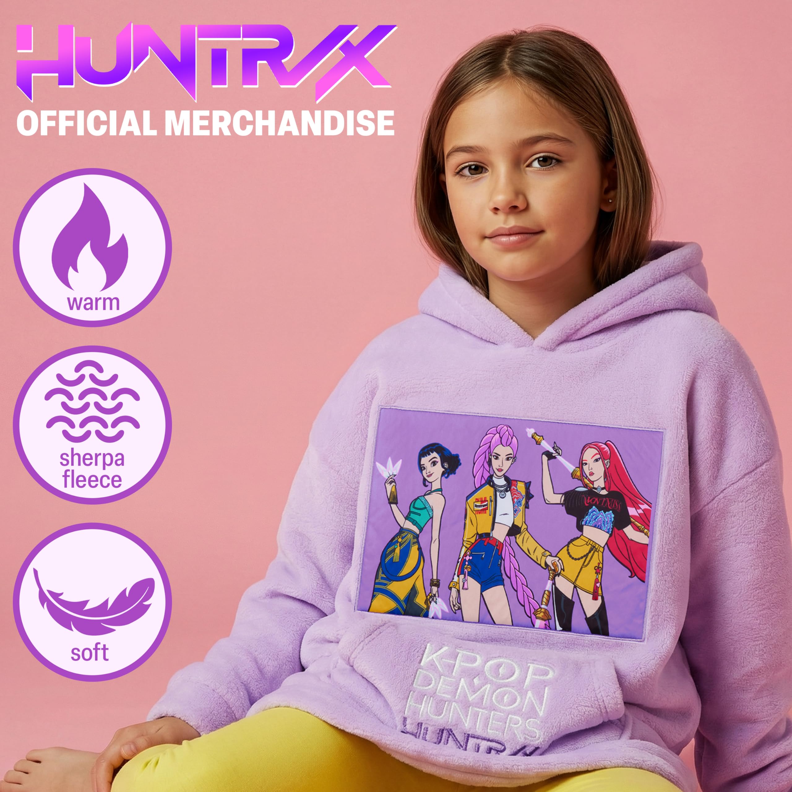 Get Trend Huntrix vue dos révélant capuche et longueur, assure chaleur couvrante