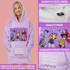 Get Trend Huntrix gros plan doublure sherpa, offre douceur et isolation confortable