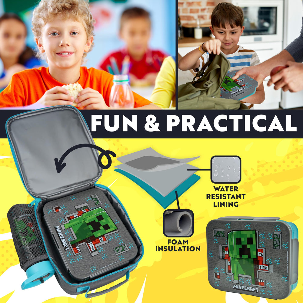 Get Trend gourde Minecraft sans BPA, bouchon facile pour enfant actif