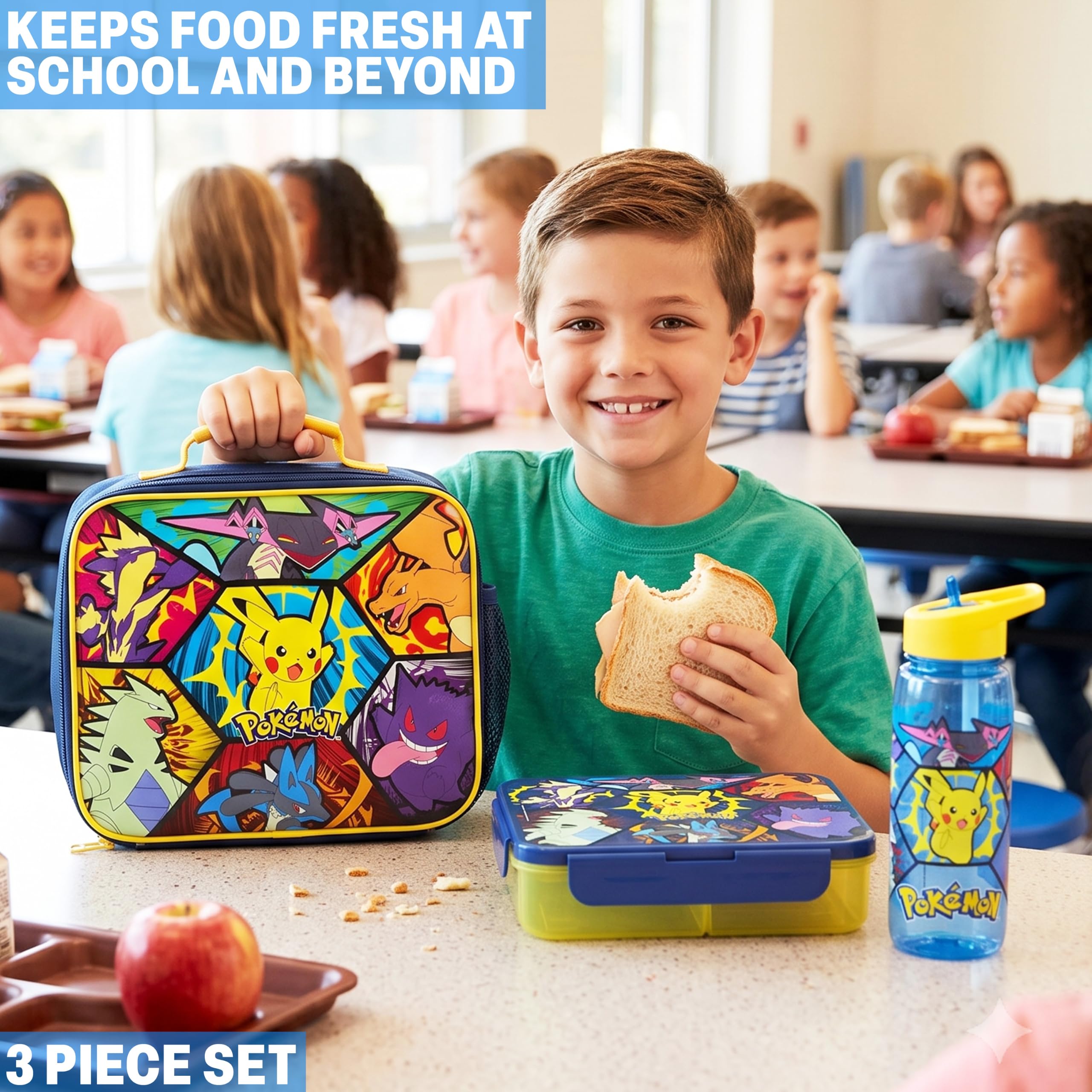 Get Trend gourde Pokémon 21,6 oz avec paille, hydratation facile pour enfants