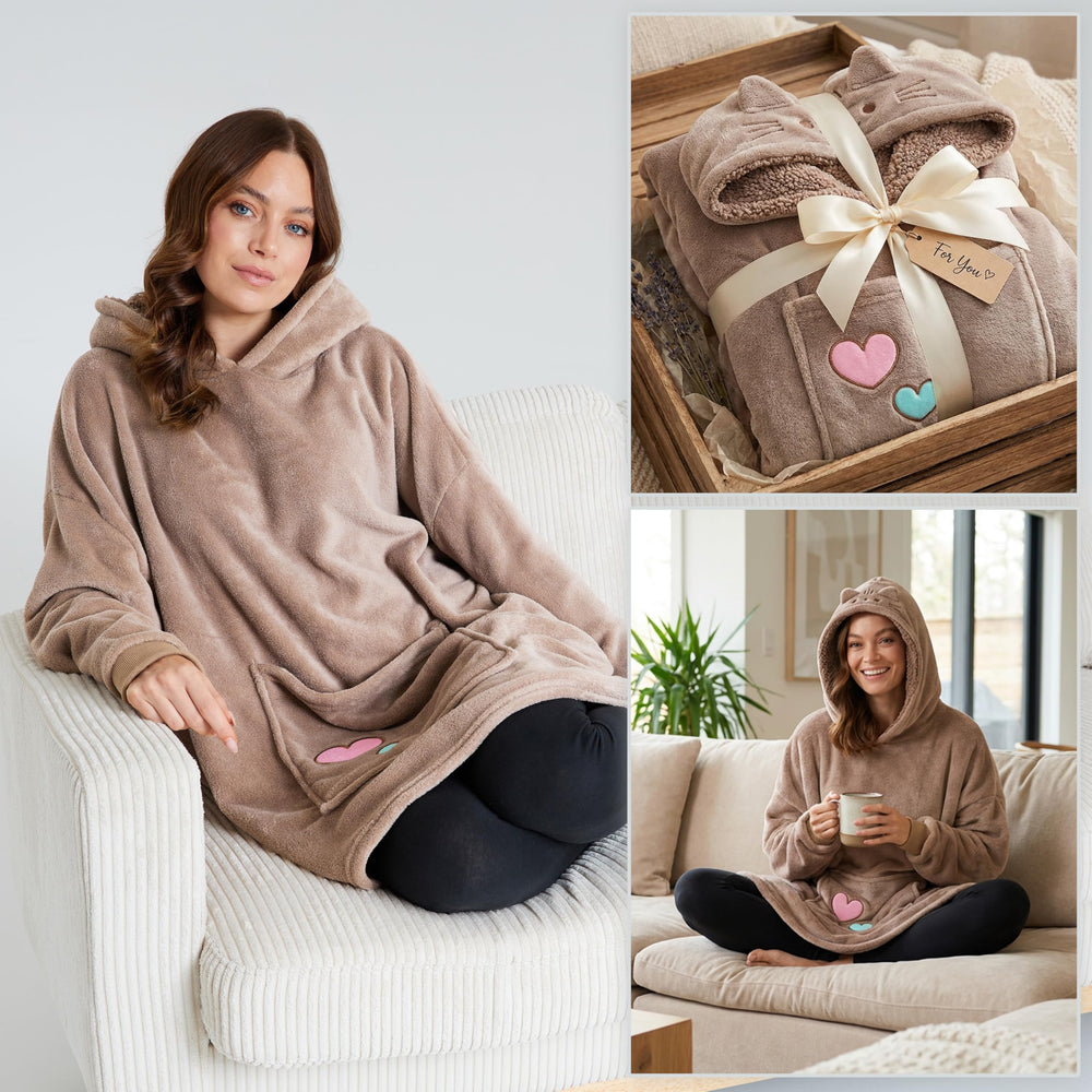 Get Trend Pusheen capuche doublée sherpa offrant chaleur au cou