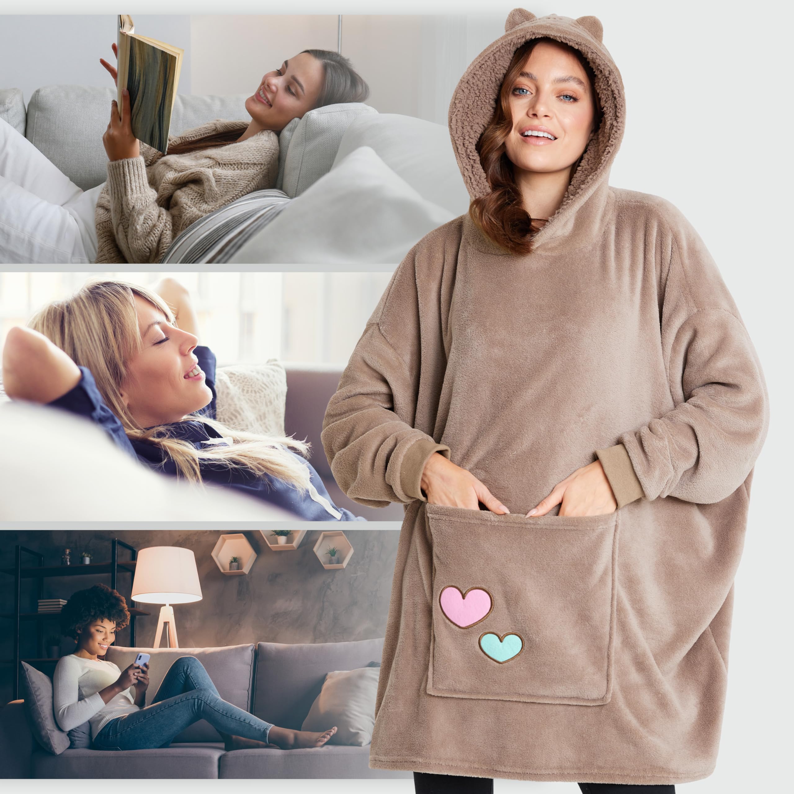 Get Trend Pusheen gros plan sur oreilles 3D brodées, très ludique