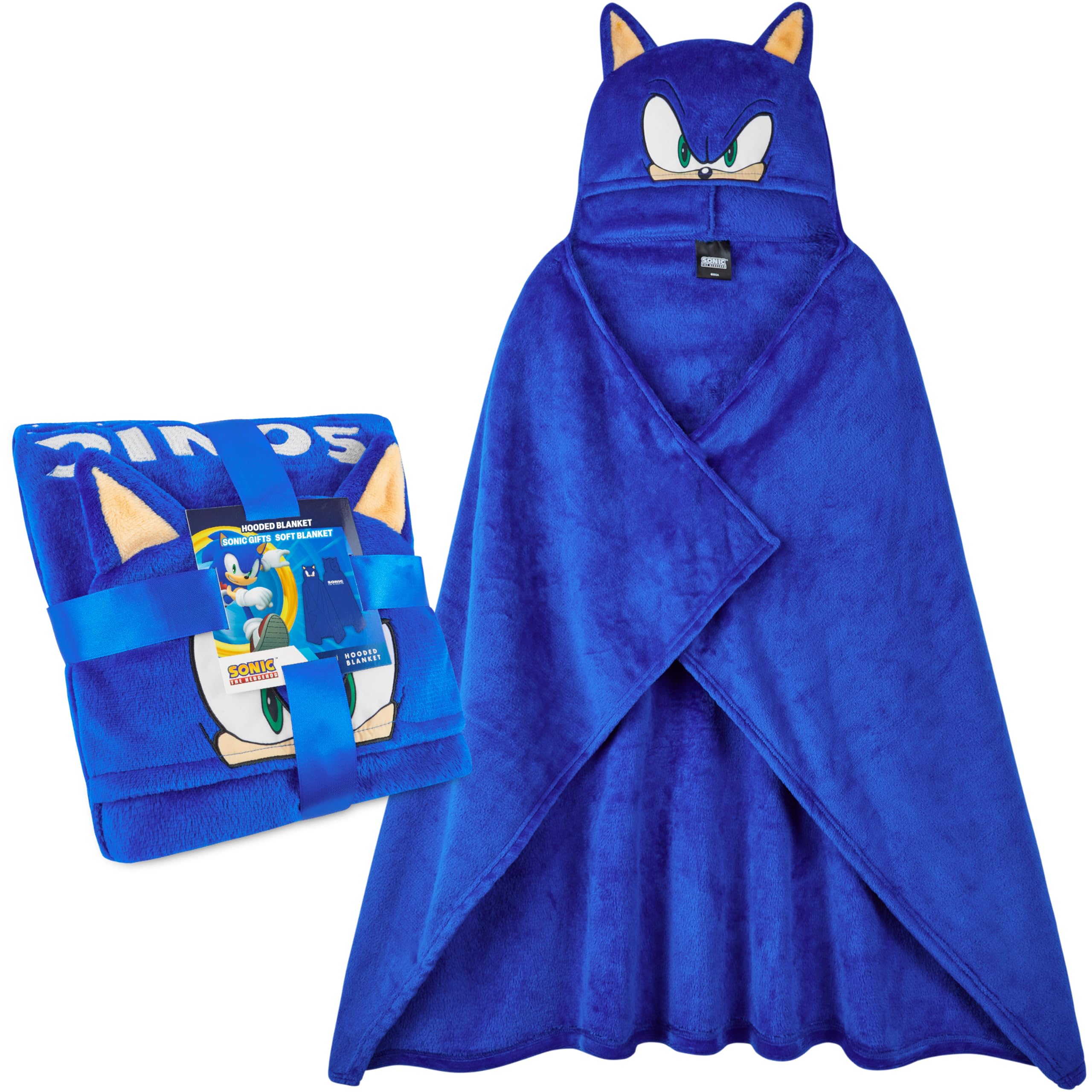 Get Trend couverture Sonic face et capuche montrant confort et design