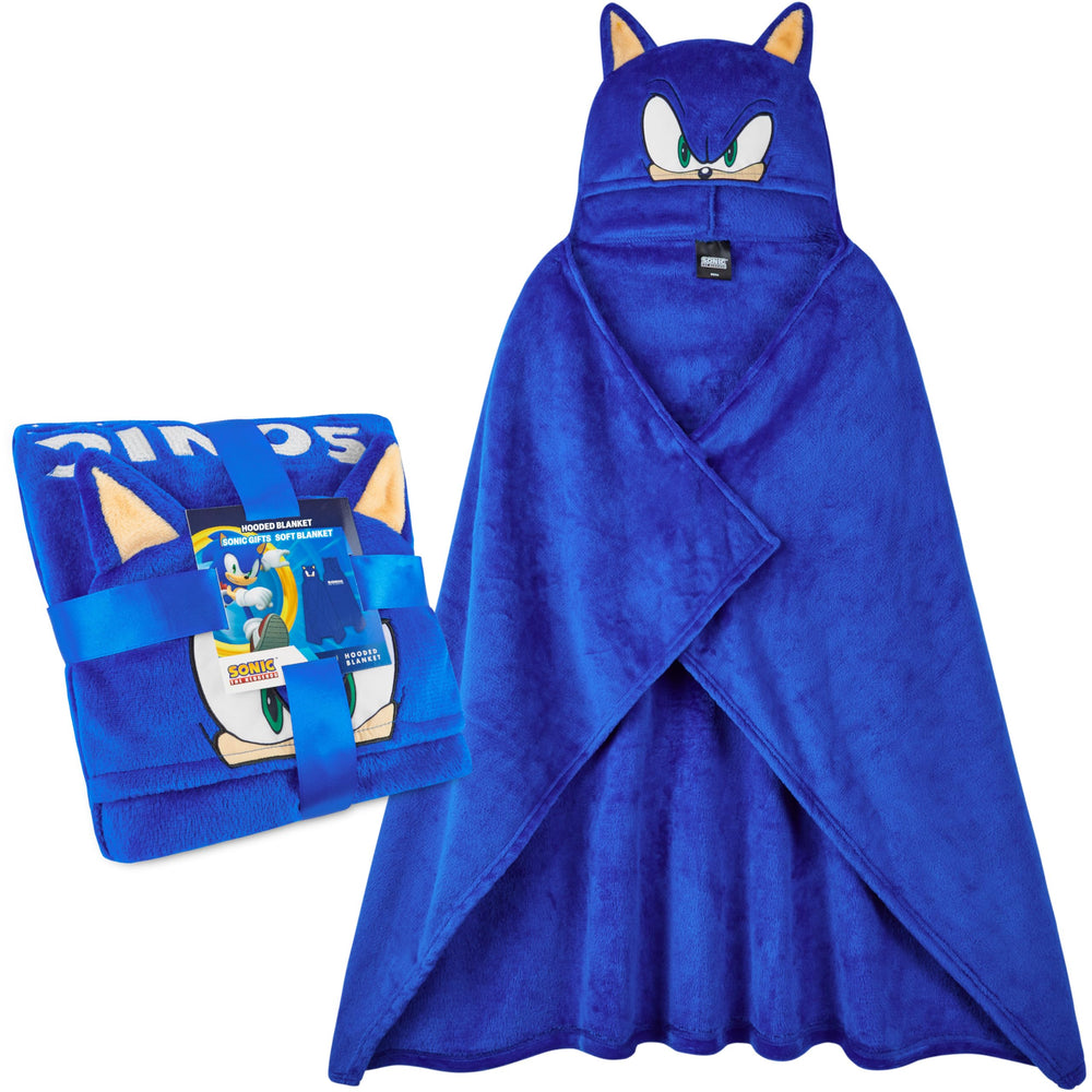 Get Trend couverture Sonic face et capuche montrant confort et design