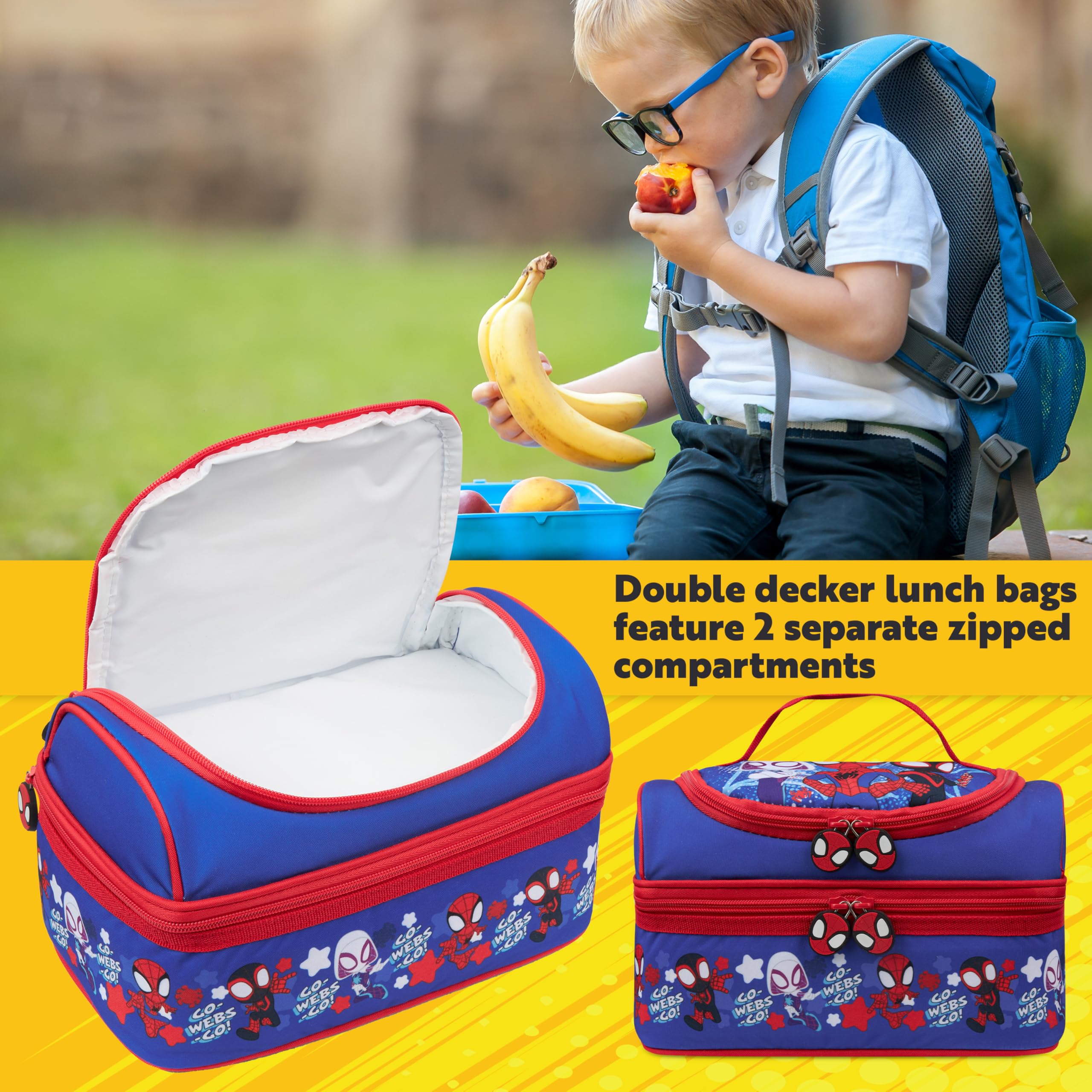 Get Trend Spidey gros plan sur zip et tirette Spidey, prise facile pour l'enfant