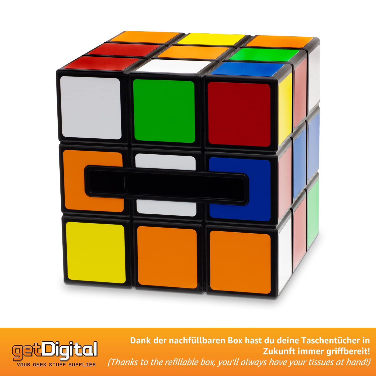 getDigital Magic Cube posé sur un bureau ajoutant une touche geek et design
