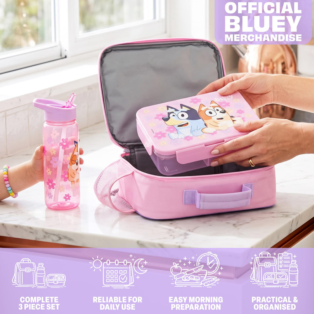 Get Trend Bluey boîte bento ouverte montrant compartiments pratiques