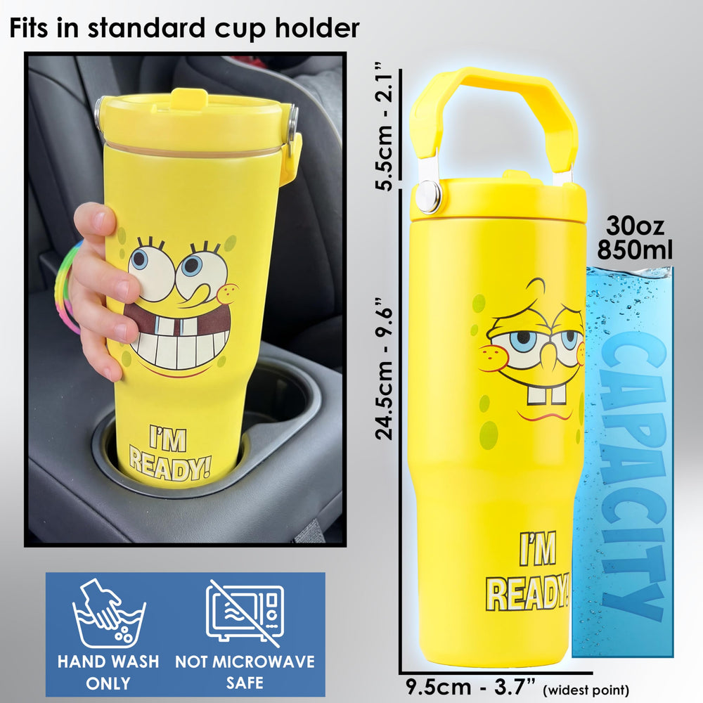 Get Trend SpongeBob gros plan bouchon et paille montrant fermeture étanche