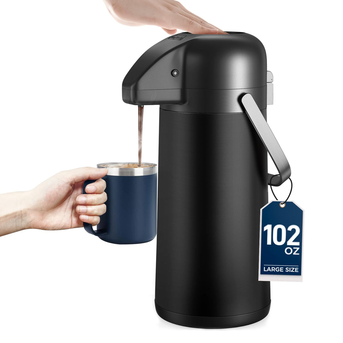 Gezoss carafe face avant présentant design robuste et maintien de chaleur