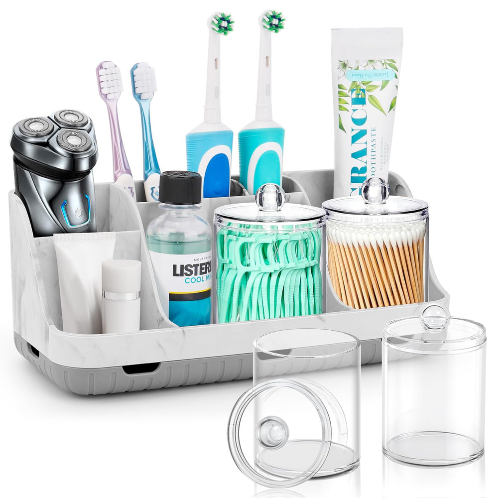 GFWARE porte-brosses marbre face avant pièce esthétique et gain de place