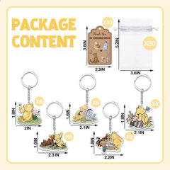 Ggjgrpx gros plan du porte-clés Winnie, durable et coloré