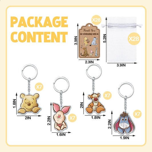 Ggjgrpx gros plan acrylique sur le porte-clés Winnie pour durabilité et couleur vive