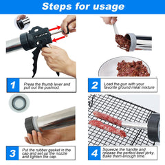 GGYCASE cinq embouts inox variés pour formes de jerky et saucisses