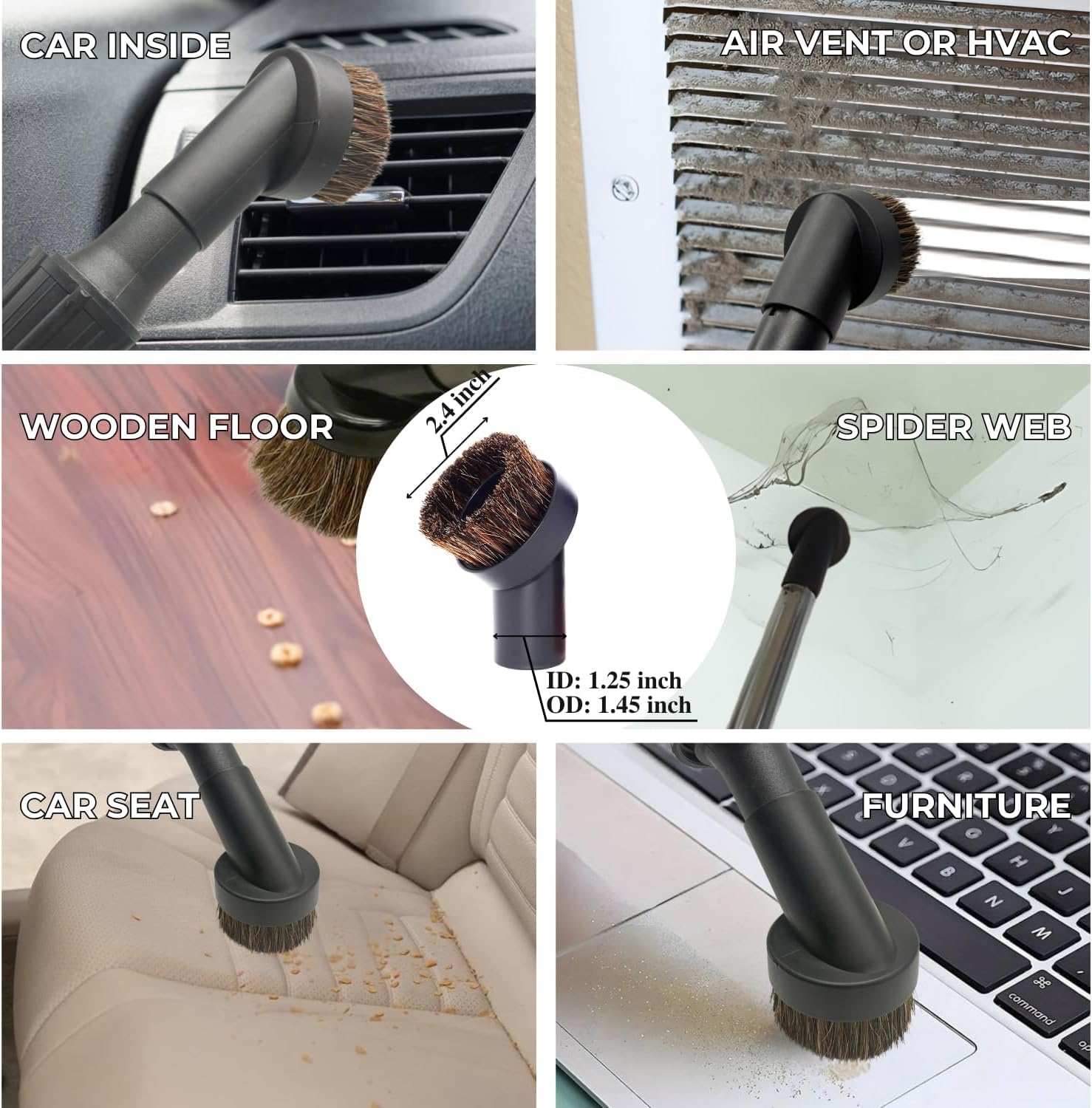 GHAMADE ouverture brosse amovible pour nettoyage facile et entretien