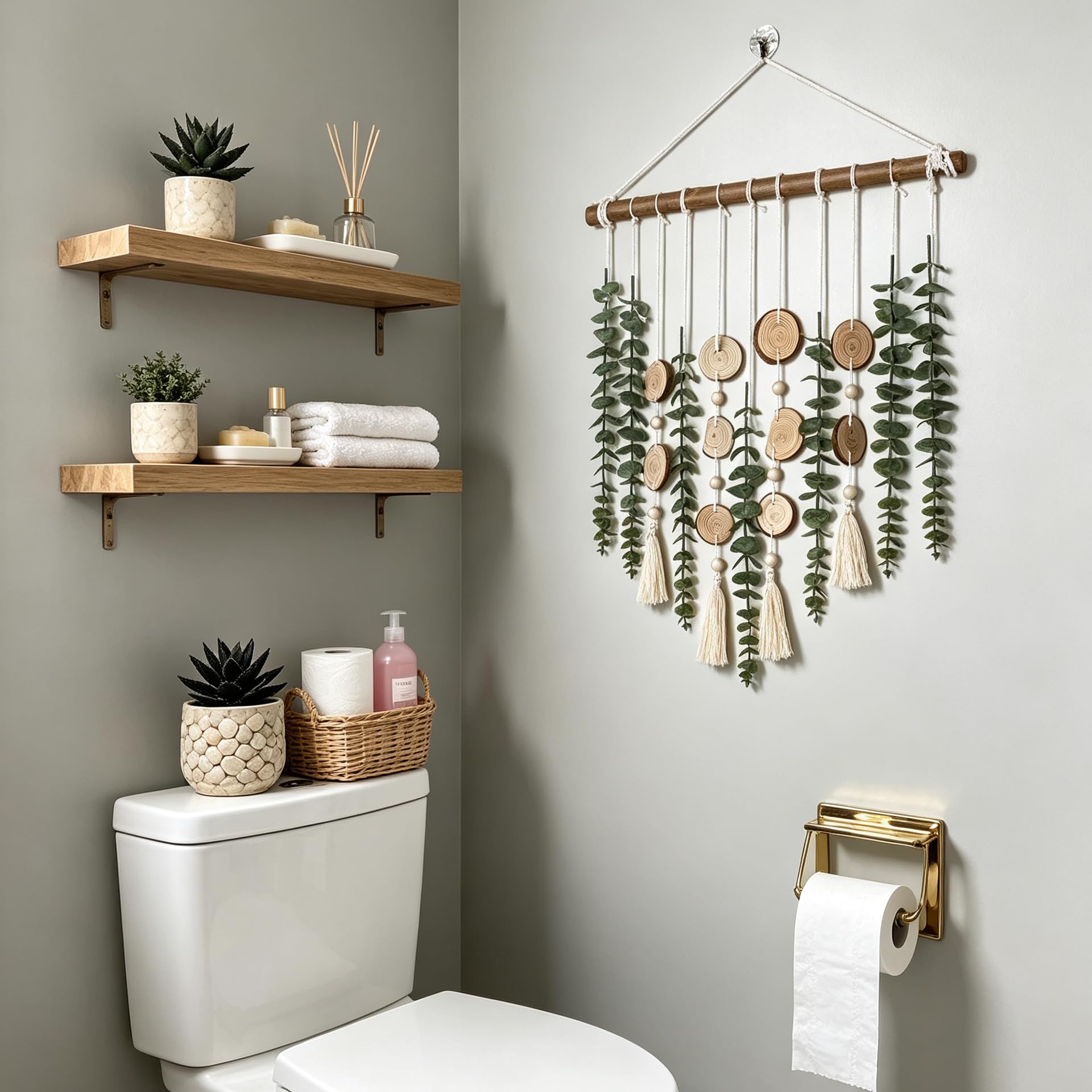 GIAUMA décoration suspendue dans une salle de bain pour touche verte durable