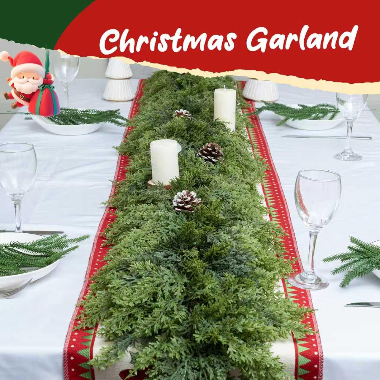 GIAUMA guirlande drapée sur cheminée apportant ambiance festive