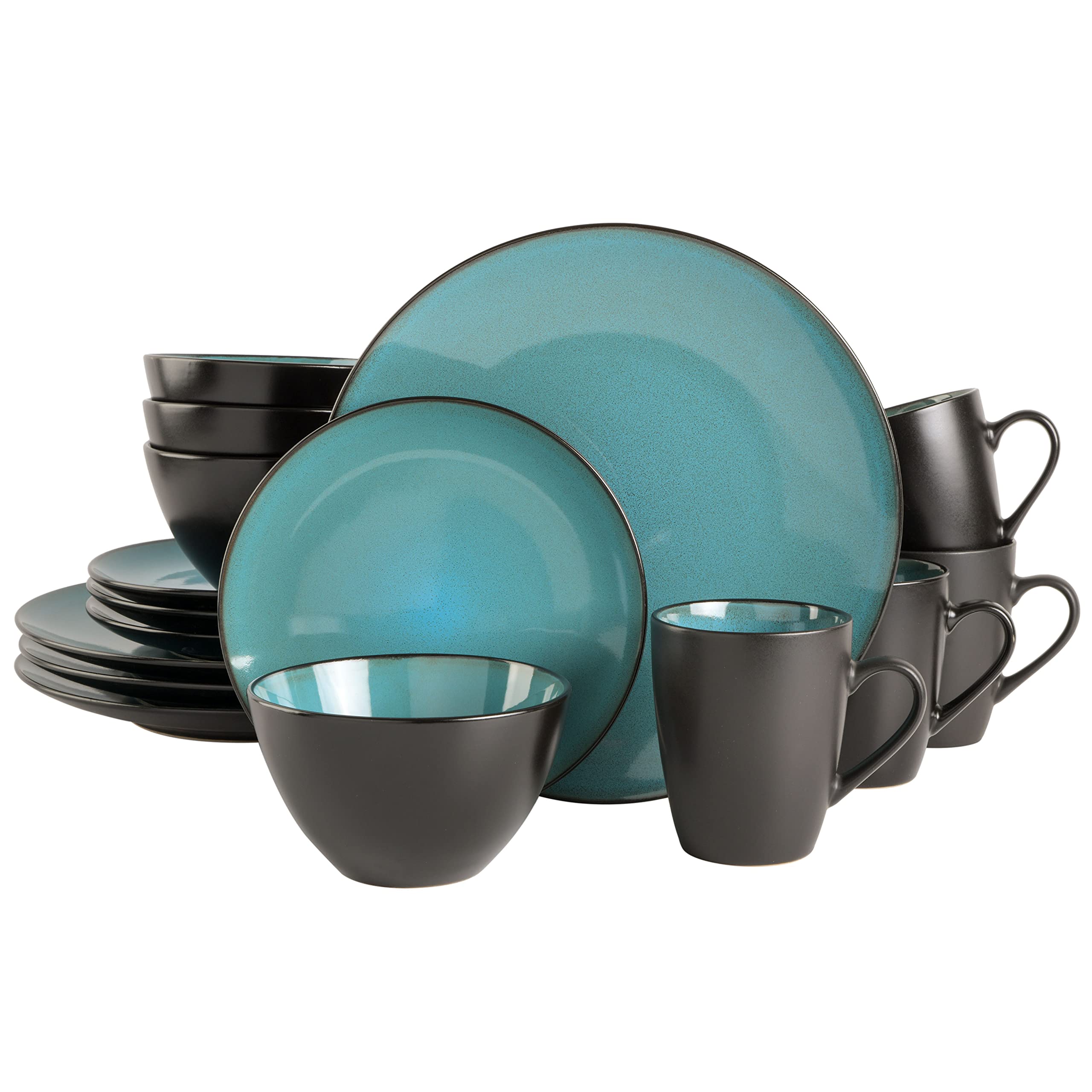 Gibson Elite assiette dîner teal montrant la forme ronde et présentation élégante