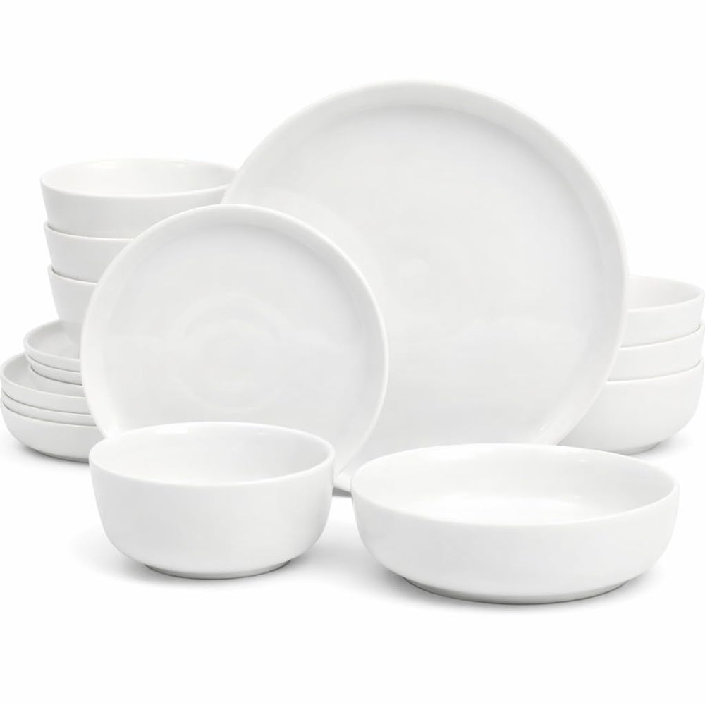 Gibson Home assiette de dîner face avant, esthétique blanche et résistante