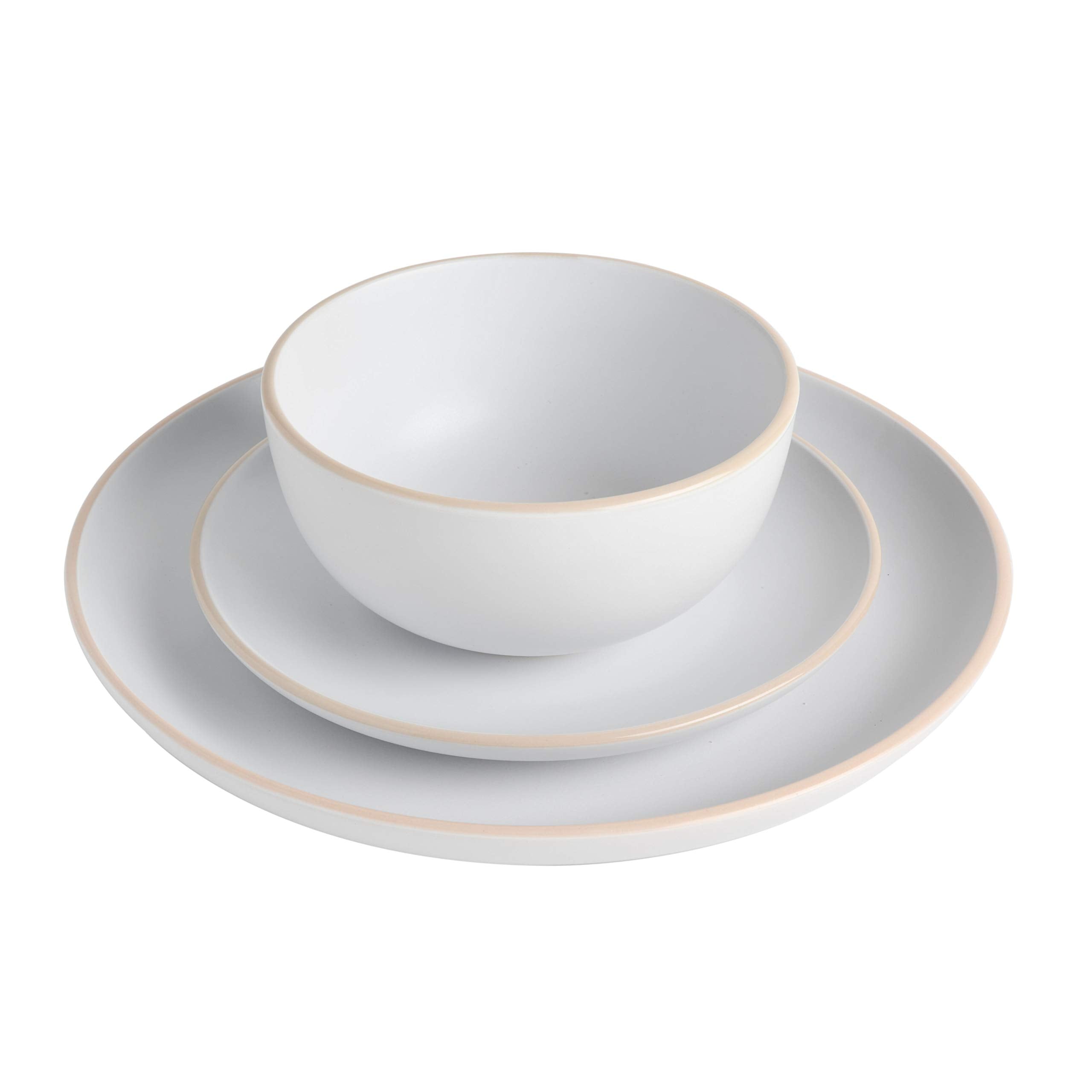 Gibson Home assiette de service 10,5" montrant la surface utile et la présentation des plats