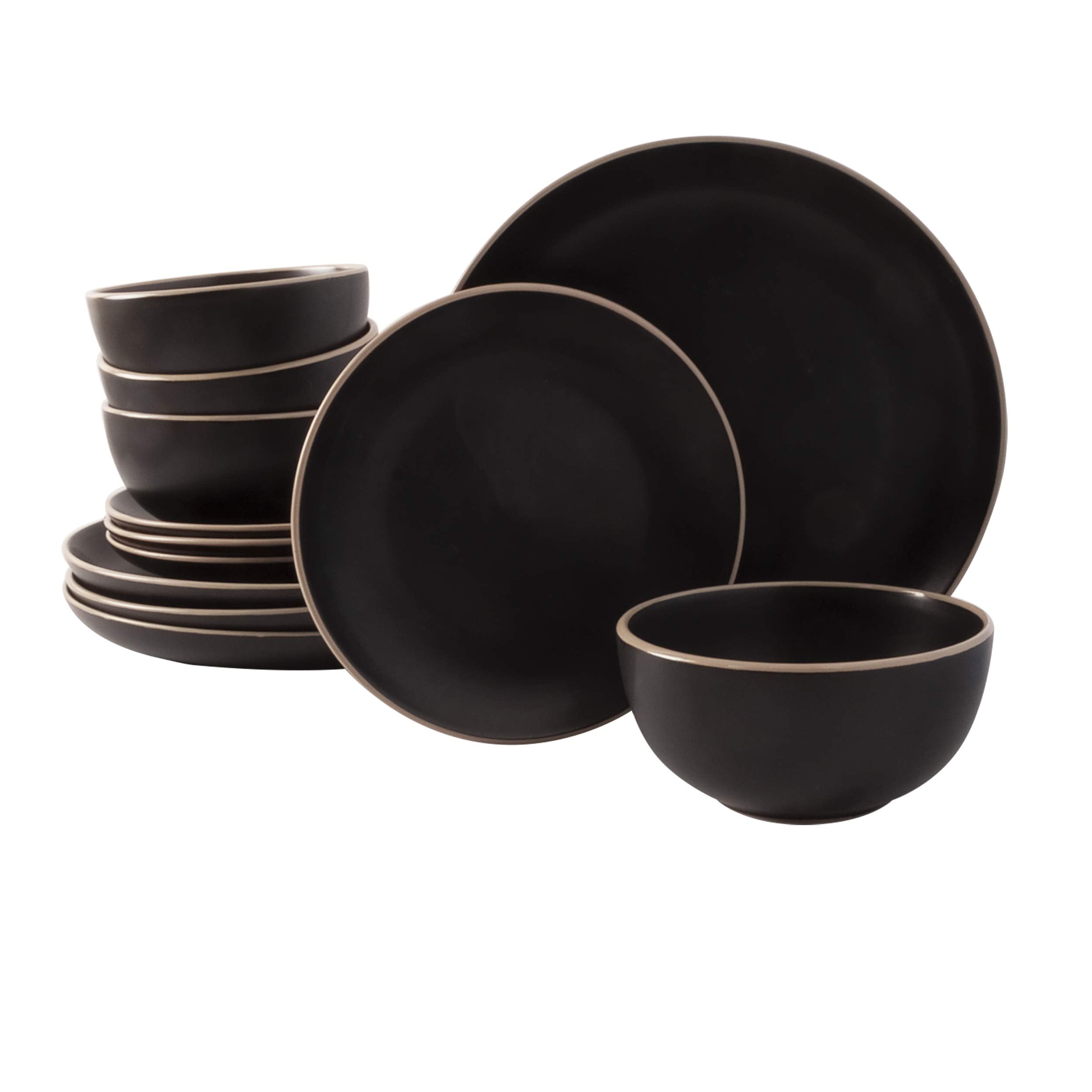 Gibson Home montrant la face avant des assiettes Rockaway, élégance moderne pour la table