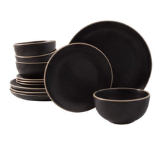 Gibson Home montrant la face avant des assiettes Rockaway, élégance moderne pour la table