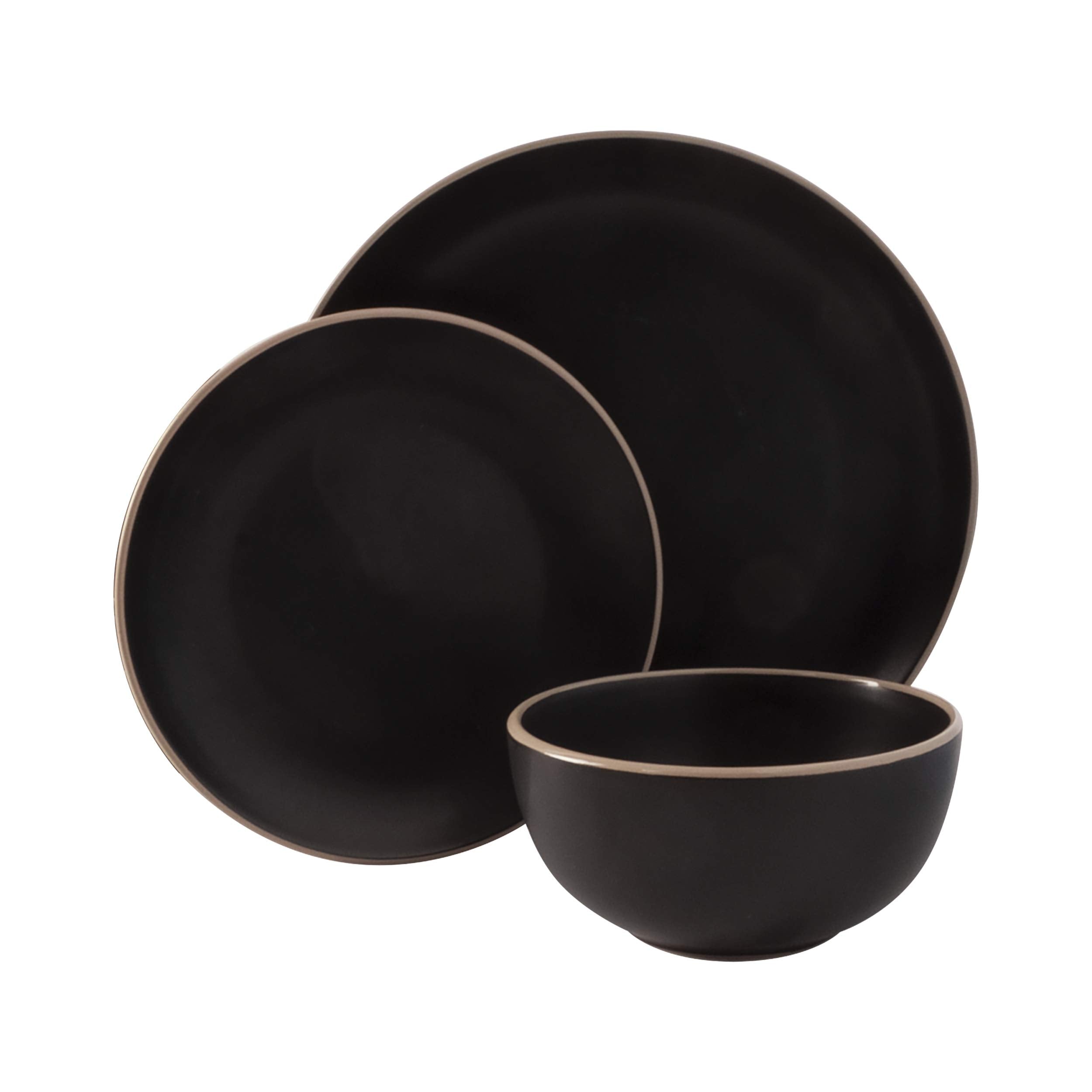 Gibson Home profil d’assiette Rockaway illustrant la coupe contemporaine et praticité d’usage