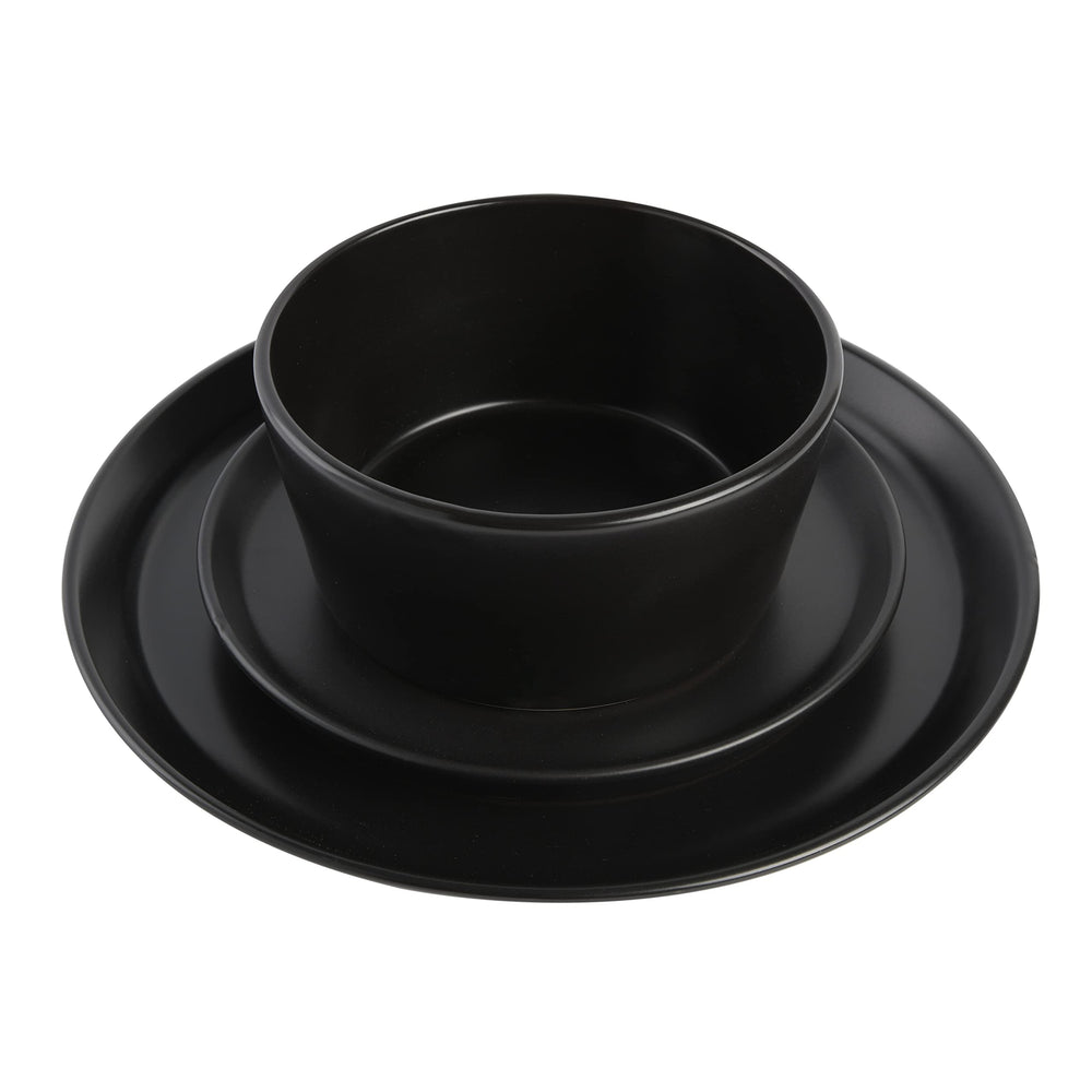 Gibson Home assiette dîner 10 pouces posée avec un plat, présentation facile à assortir