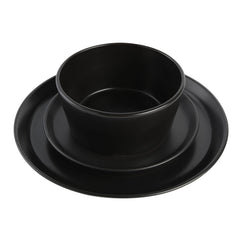 Gibson Home assiette dîner 10 pouces posée avec un plat, présentation facile à assortir
