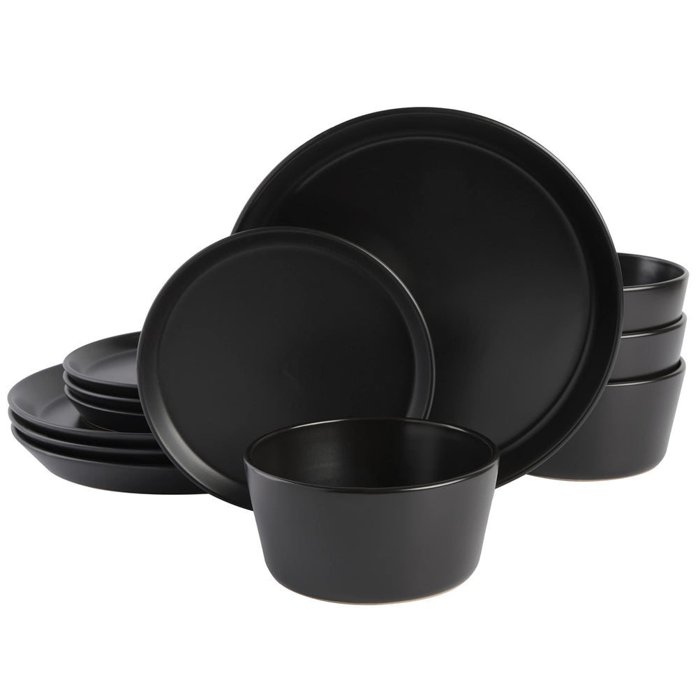 Gibson Home vue frontale du coffret affichant le service pour quatre, élégance moderne