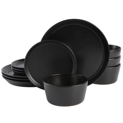 Gibson Home vue frontale du coffret affichant le service pour quatre, élégance moderne