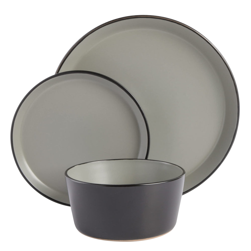 Gibson Home profil d'assiette coupe montrant empilabilité et gain d'espace