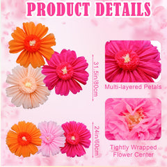 Giegxin fleur déployée sur mur, crée fond photo attractif