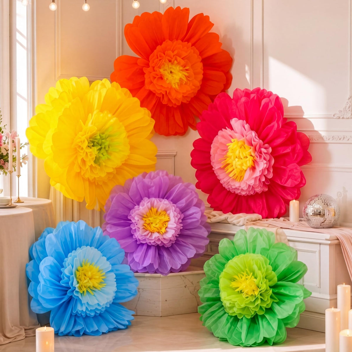 Giegxin fleurs avant-boîte montrant six couleurs vives et impact visuel