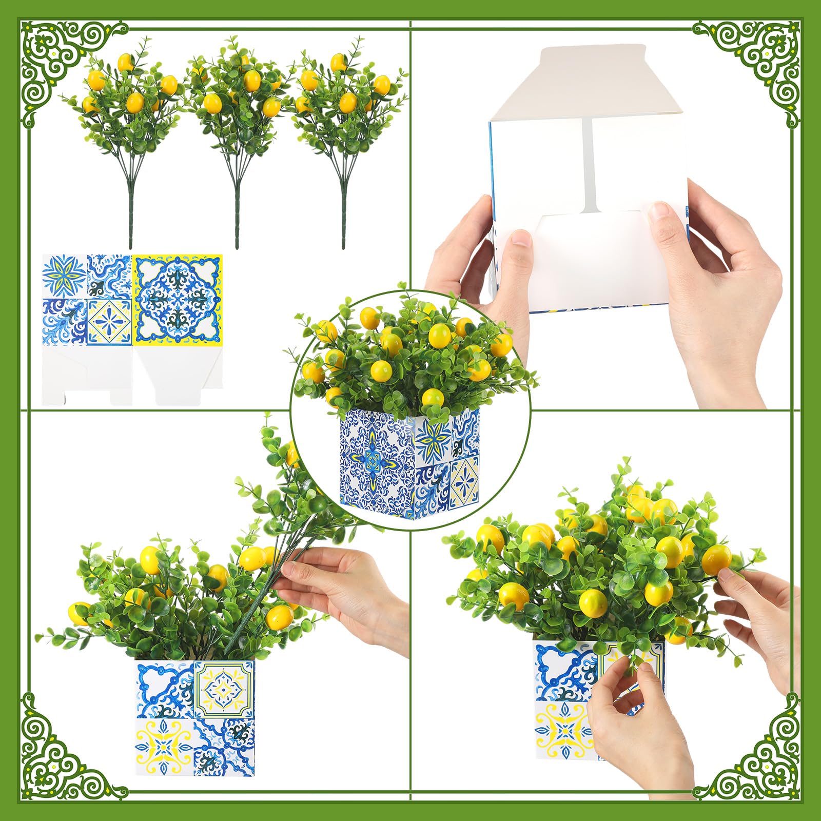 Giegxin détail des feuillages eucalyptus artificiels montre aspect naturel