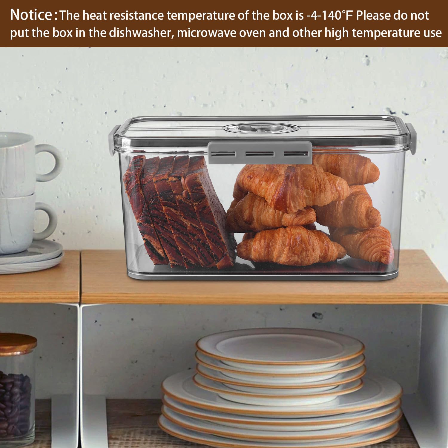 Gifhomfix boîte à pain sur plan de travail décor montrant organisation cuisine