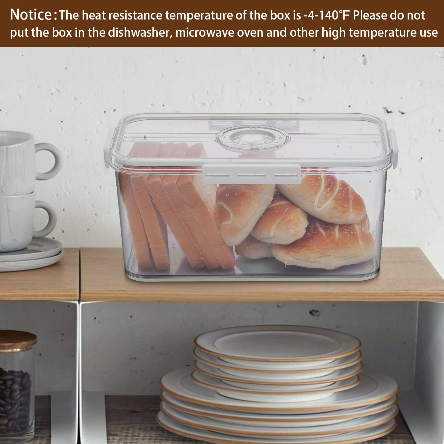 Gifhomfix boîte à pain sur comptoir cuisine pour rangement soigné
