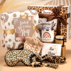 GiftAmaz panier cadeau léopard présenté élégant et complet pour réconfort