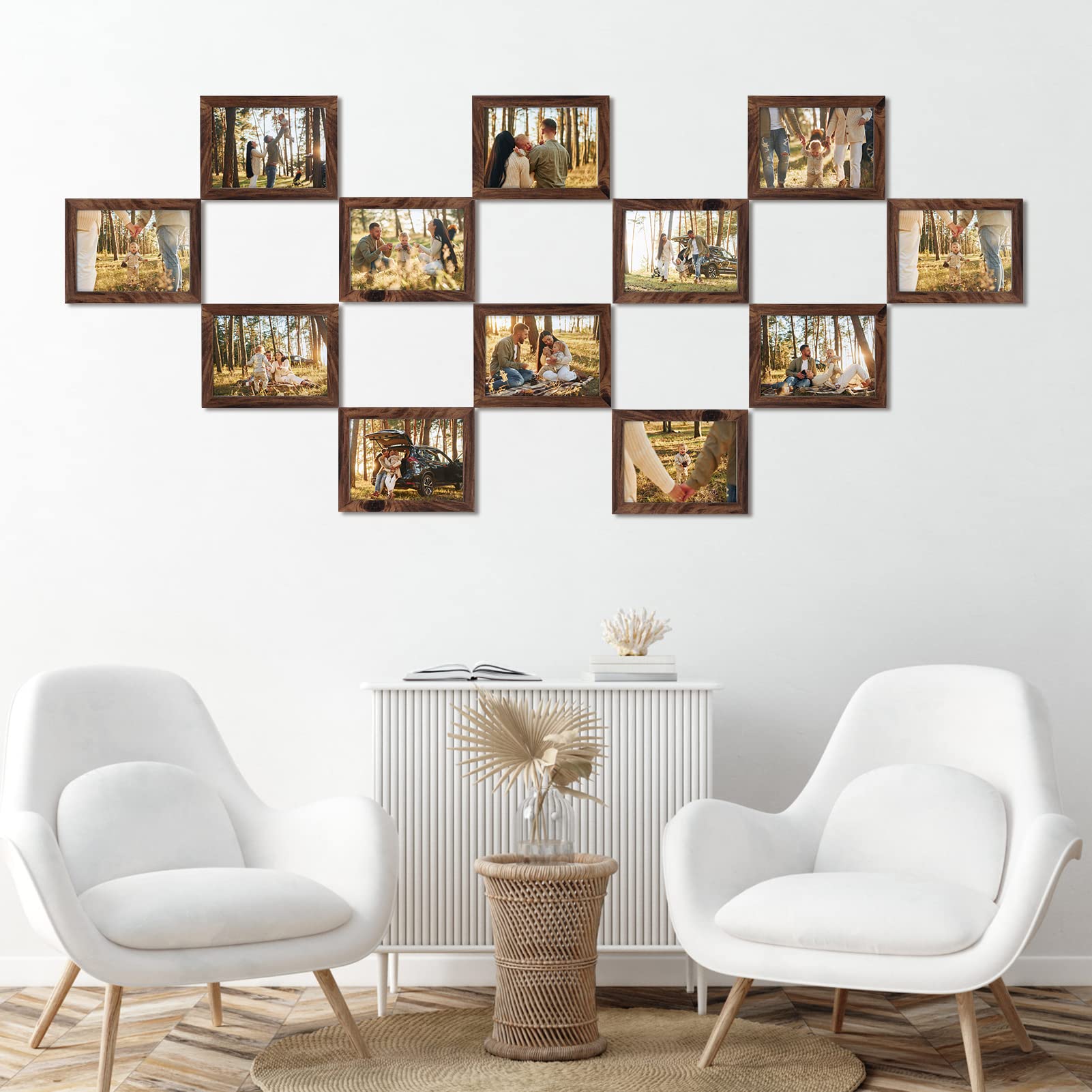 Giftgarden cadre 5x7 comparé à une main montrant l'échelle compacte pratique