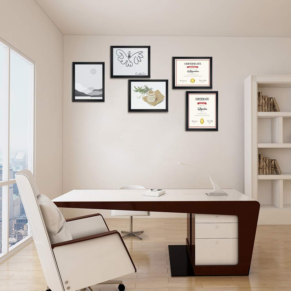 Giftgarden cadre échelle comparée à une feuille A4 pour visualiser la taille