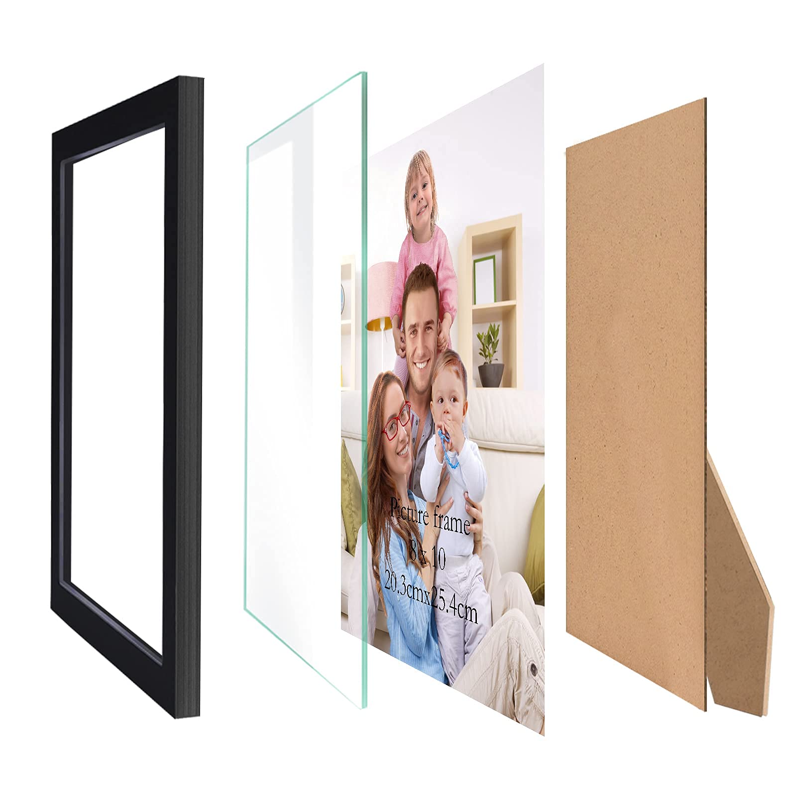 Giftgarden cadre 8x10 matériau polystyrène léger pour sécurité famille