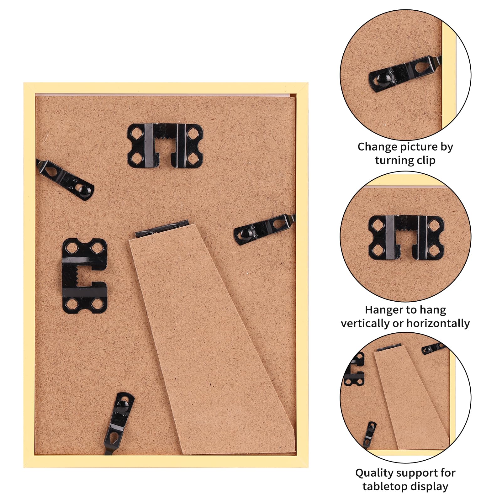 Giftgarden comparaison des tailles 11x14 8x10 5x7 pour choix visuel