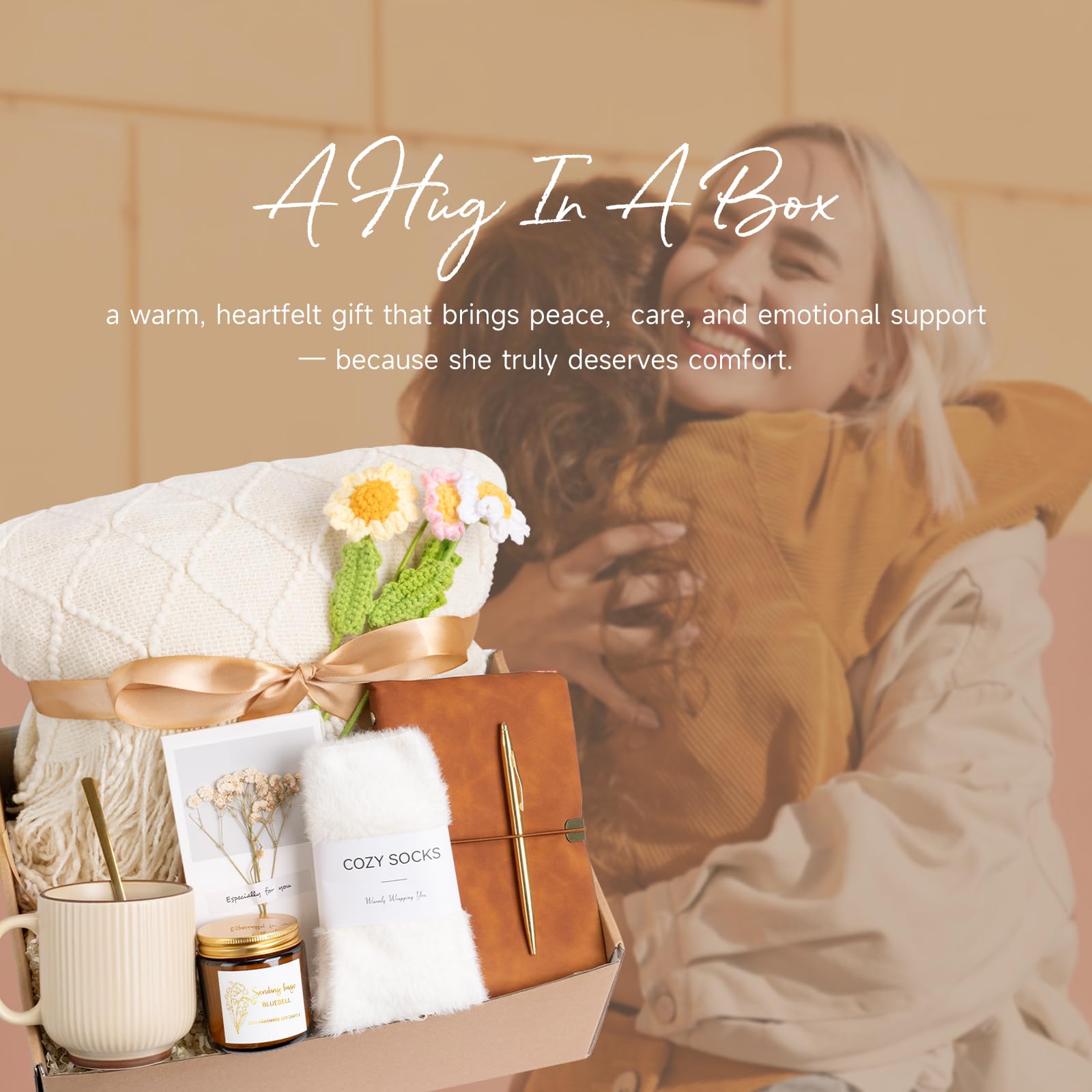 Giftissimo vue d'ensemble des neuf éléments arrangés dans la boîte cadeau élégante