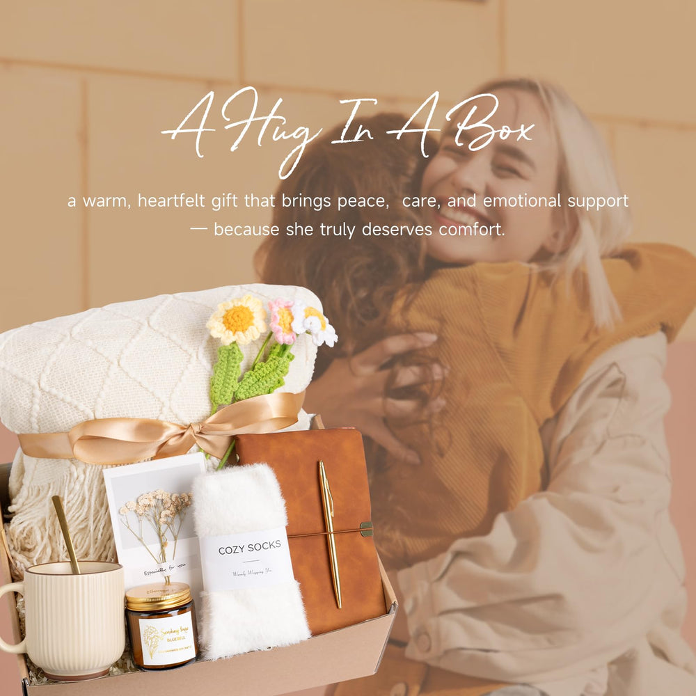 Giftissimo vue d'ensemble des neuf éléments arrangés dans la boîte cadeau élégante
