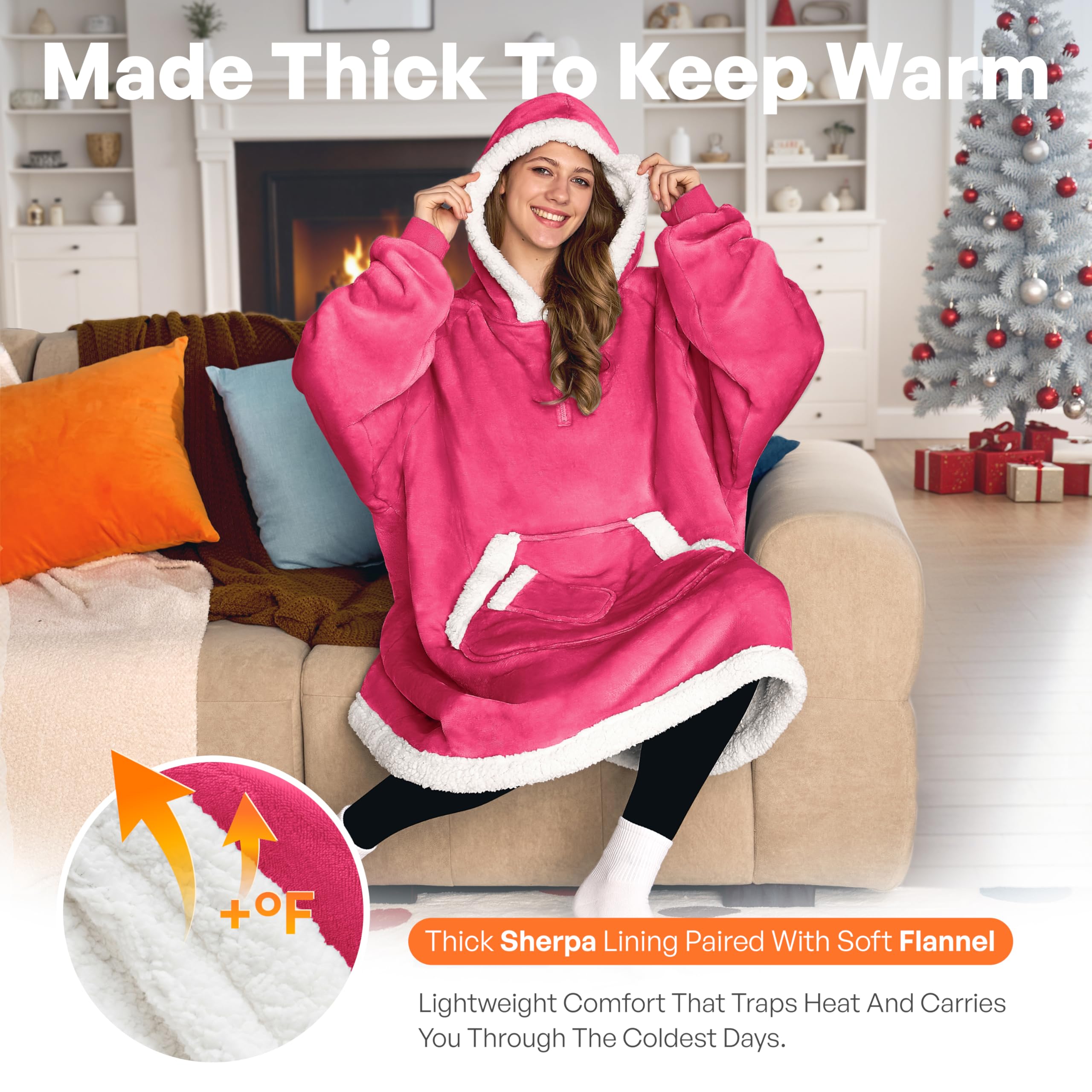 Giggling Getup capuche intérieur sherpa doux pour chaleur