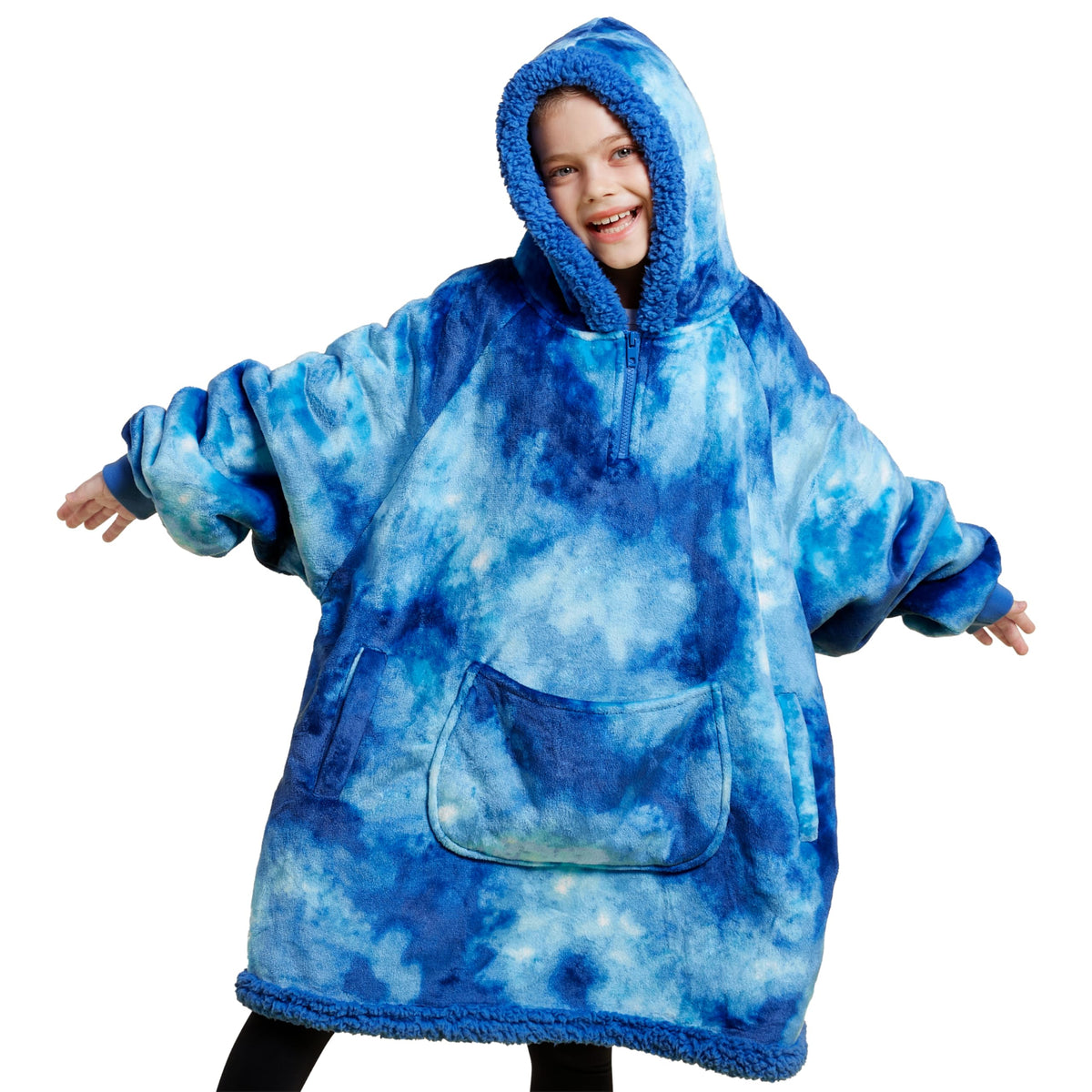 Giggling Getup face avant oversized, confort visible et style tie-dye